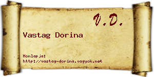 Vastag Dorina névjegykártya